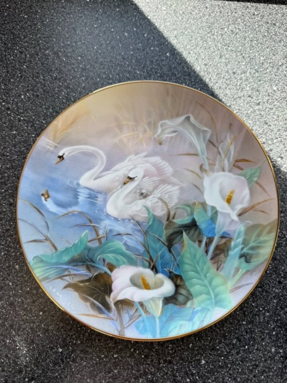 Set of 5 Limited Edition Hummingbird & Swan Collector Plates
